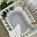 Protectie somn – Baby Nest co-sleeping cu doua fete, alb-gri (3)